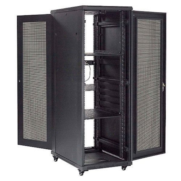 Global Industrial 37U Network Server Data Rack Enclosure Cabinet with Vented Doors, Unassembled 239116